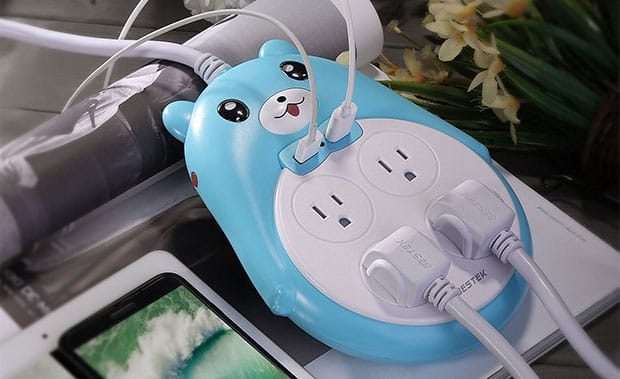 Cute-Little-Bear-Power-Strip-Surge-Protector