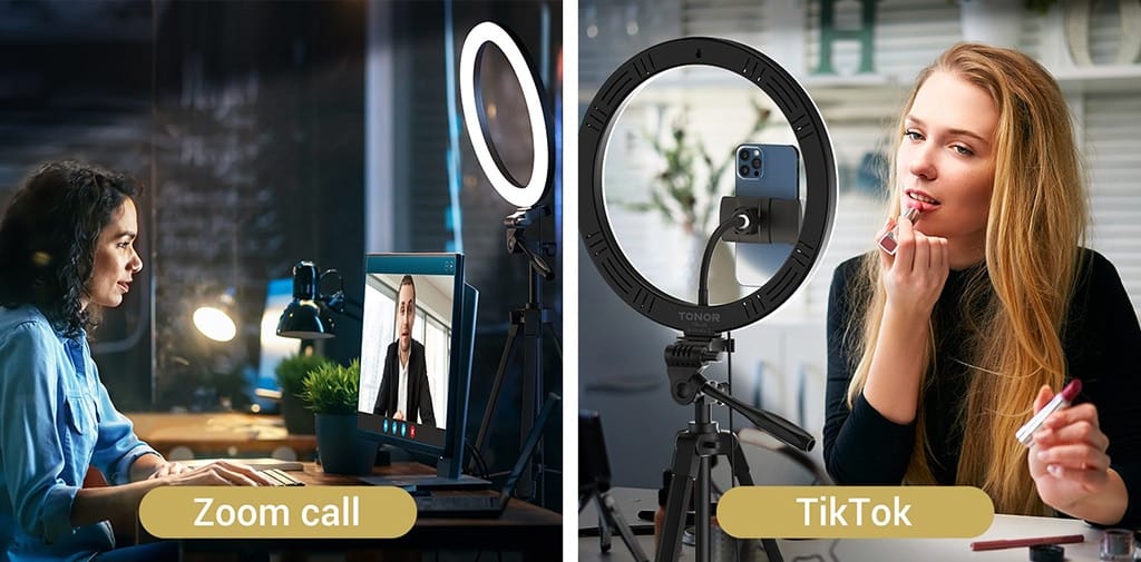 Zoom Call and TikTok Video