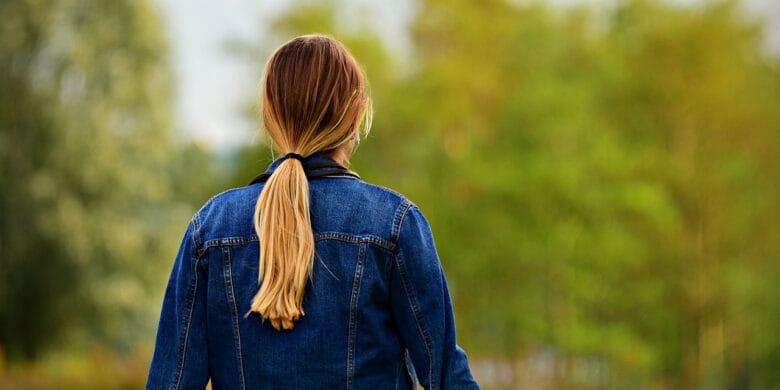 woman-hair-ponytail-style-denim-jacket-fashion-nature